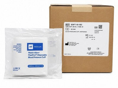 Welch Allyn FlexiPort Disposable Cuff SM Adult 10 SOFT-10-1SC Box Of 20 901044