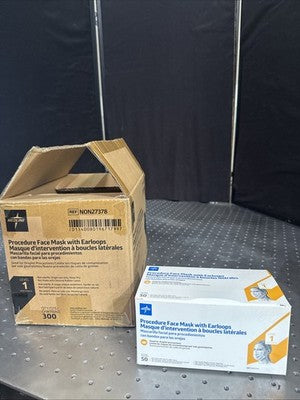 Case of 300 Medline ASTM Level 1 Procedure Face Mask with Ear Loops - NON27378