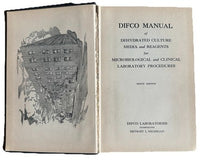 Difco Manual Dehydrated Culture Media 9th Ed 1953 Microbiology Lab Book