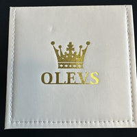OLEVS Waterproof Luminous Diamond Dial Automatic Watch Women's Blue Heart