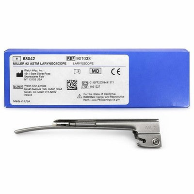 Welch Allyn 68042 Miller #2 ASTM Laryngoscope Blade REF 901038 Hook-On