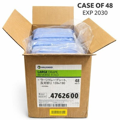 Halyard 47626 Large Drape Reverse Fold 139x190 Sterile 48 Exp 2030