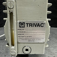 Leybold Trivac D4A rotary vane vacuum pump, Model D4A, GE 115/230 VAC, 50/60 Hz