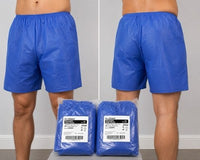 MediChoice Disposable Exam Shorts Blue XX-Large Case of 50 Elastic Waist ES3504