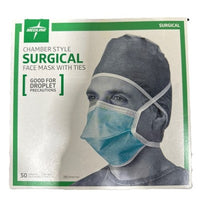 Medline Surgical Face Mask w/ Ties Chamber Style Type II Case Of 300 NON27382