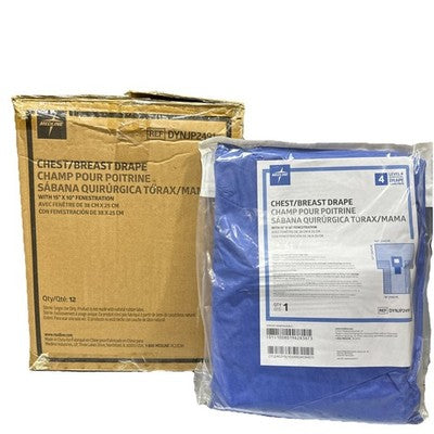 Medline Chest/Breast Drape 15x10 Fenestration DYNPJ2491 Qty 12
