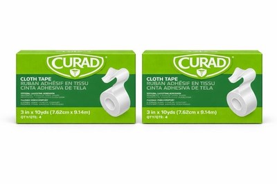 Curad Cloth Adhesive Tape 3” x 10 Yds – 2 Boxes (8 Rolls) NON270103