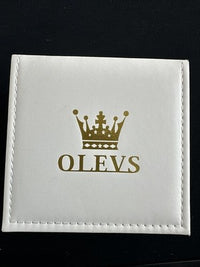 Olevs Men’s Watch Skeleton 5 Hands Gold/Silver Band, Green Dial