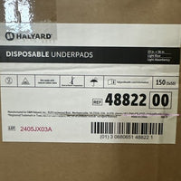HALYARD Disposable Underpads 23x36 Light Absorbency Blue Case of 150 (48822)