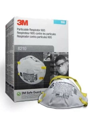 3M 8210 N95 Particulate Respirator NIOSH Approved Face Masks Box of 20