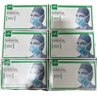 Medline Surgical Face Mask w/ Ties Chamber Style Type II Case Of 300 NON27382