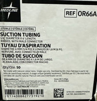 Medline Suction Tubing Qty 50 REF OR66A 1/4” Diameter 6ft Length