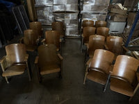 Vintage Wooden Theater Seating Set (14 Seats)