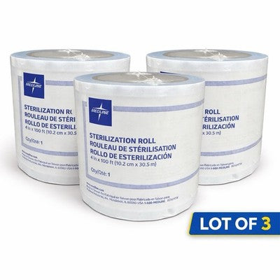 Lot Of 3 Medline Sterilization Roll 4” x 100 ft MPP200415S
