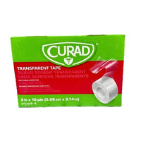 Curad Transparent Medical Tape 2in x 10yds 6 Rolls Clear Adhesive Tape