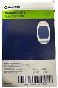 Halyard Transparent Film Dressing 6x7cm 2⅜ x 2¾ in REF 55561 Box of 100