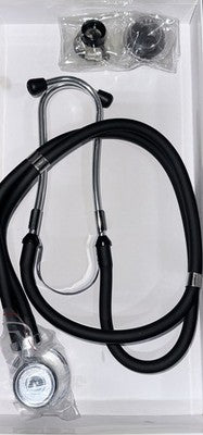 MediChoice Sprague-Rappaport Stethoscope with Accessory Kit, latex-free, Black