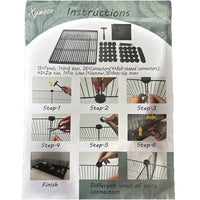 Modular Small Animal Playpen Cage Kit 15 Panels w/ Door & Accessories