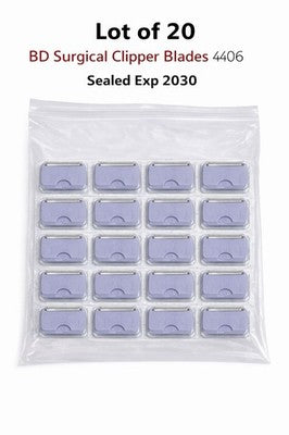 BD Clipper Blades 4406 Lot of 20 Sealed Exp 2030 New