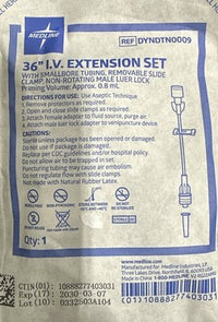 Medline 36” Extension Set DYNTN0009 Luer Lock Clamp Smallbore Sterile 100Ct