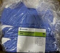 Halyard SMS Lab Jacket Medium Blue Disposable REF 10335 25 Ct Coat