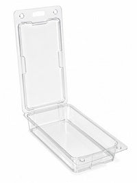 Case of 100 Clear Hinged Clamshell Blister Packaging 15.73 x 4.75 x 1.8