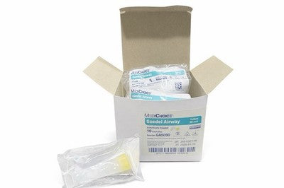 MedChoice Guedel Airway Yellow, 90 mm (GA5090) Box of 10 Individually Bagged