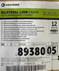 HALYARD Bilateral Limb Drape w/ Armboard Covers AAMI 4 Sterile Case 12 (8938005)
