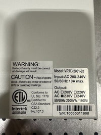 Marathon Power Vault Series Online UPS 2000VA 230V VRTD-2001-02 New