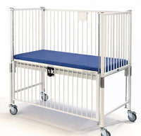Novum Medical L-CRB-03-1 Pediatric Hospital Crib NEW w/ Blue Mattress