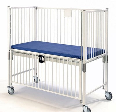Novum Medical L-CRB-03-1 Pediatric Hospital Crib NEW w/ Blue Mattress