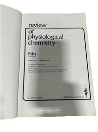 Review of Physiological Chemistry 15th Ed Lange Medical Publications 1975