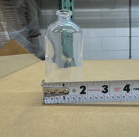 2X 100ml Molded Clear Glass Serum Vials 20mm Crimp Top  ( 2 round  bottles)