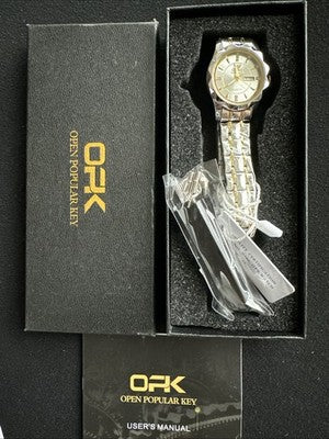 OPK Women's Analog Quartz Watch Gold/Stainless Steel Band