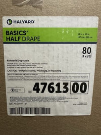 Halyard Basics Half Drape 58x40in REF 47613 Case of 80 Nonsterile NEW