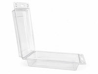 Case of 50 Clear Hinged Clamshell Blister Packaging 25.22 x 4.88 x 2in
