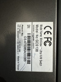 IOGEAR GCS138 KVM Switch VGA, PS/2 for 1-Console to 8-Computers w/Power Adapter
