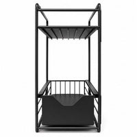 Magnetic Fridge Sliding Shelf Organizer Black Storage Rack Kitchen Dorm