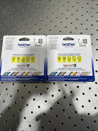2-Pack Lot GENUINE Brother TZe-231 P-Touch Label Tape 1/2" Black/White TZE231