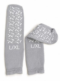 DeRoyal M3059-U Gray Foot Slippers Tread 2 Sides L-XL/G-XG 24 Pair