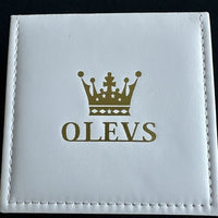 OLEVS Waterproof Luminous Diamond Dial Automatic Watch Women's Red Dragonfly