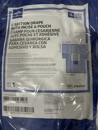 Medline DYNJP6101 C-Section Drape w/ Incise & Pouch Sterile Qty 7
