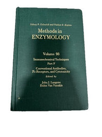 Methods in Enzymology Volume 93 Immunochemical Techniques Antibodies 1983 HC