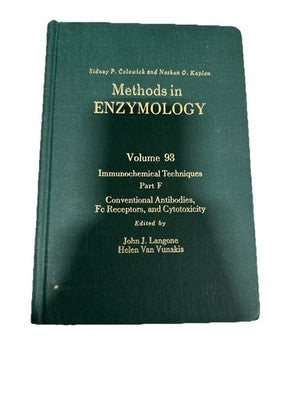 Methods in Enzymology Volume 93 Immunochemical Techniques Antibodies 1983 HC