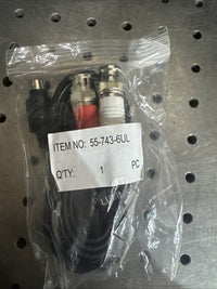 Breakout Cable Female 4-Pin mini-DIN to 2 Male BNC 6ft