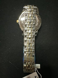 OLEVS Mens Watch Blue Face, Gold/Silver Band, Day Date, Quartz