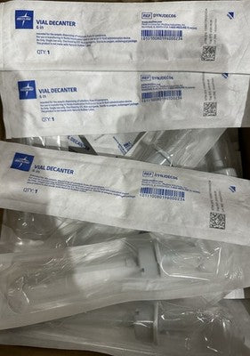 Medline Vial Decanter 6”, REF DYNJDEC06, Qty 50, sterile, single-use
