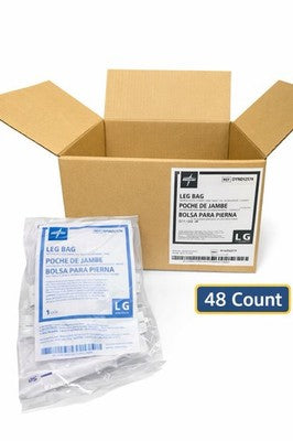 Medline Leg Bag w/ Straps Twist Valve Drainage Large DYND12578 Qty 48