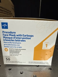 Case of 300 Medline ASTM Level 1 Procedure Face Mask with Ear Loops - NON27378