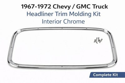 1967-72 Chevy GMC Truck Headliner Trim Molding Kit Interior Chrome 67-13785-C